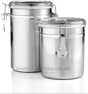 Martha Stewart 2 Piece Stainless Steel Canister Set