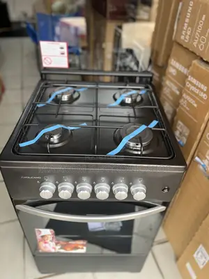 Black Colour Easy to Clean Volcano 4 Burner Gas Cooker