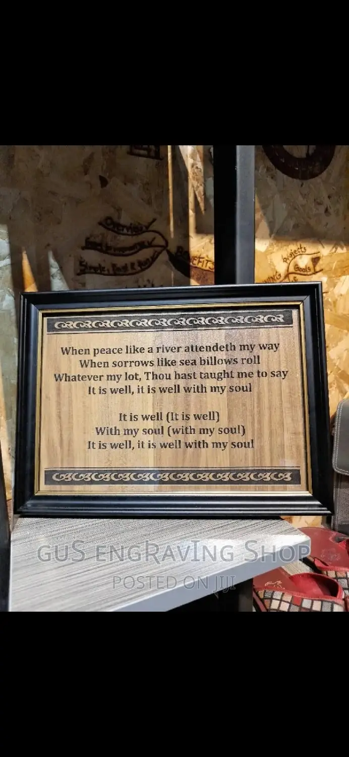 Wooden Citation in Frame