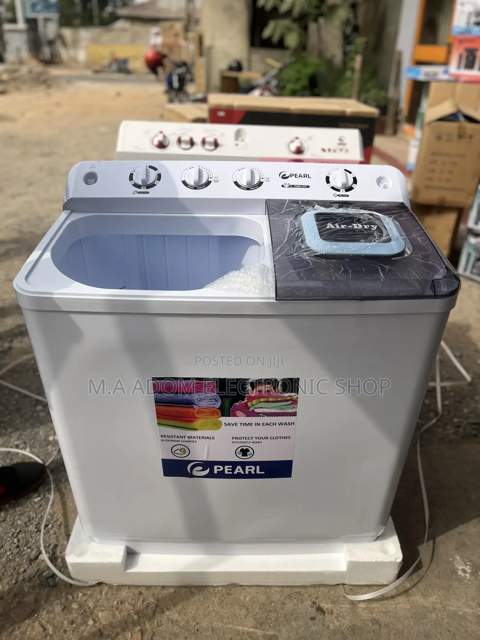 White Colour Pearl Wash Spin Air Dry Washing Machine