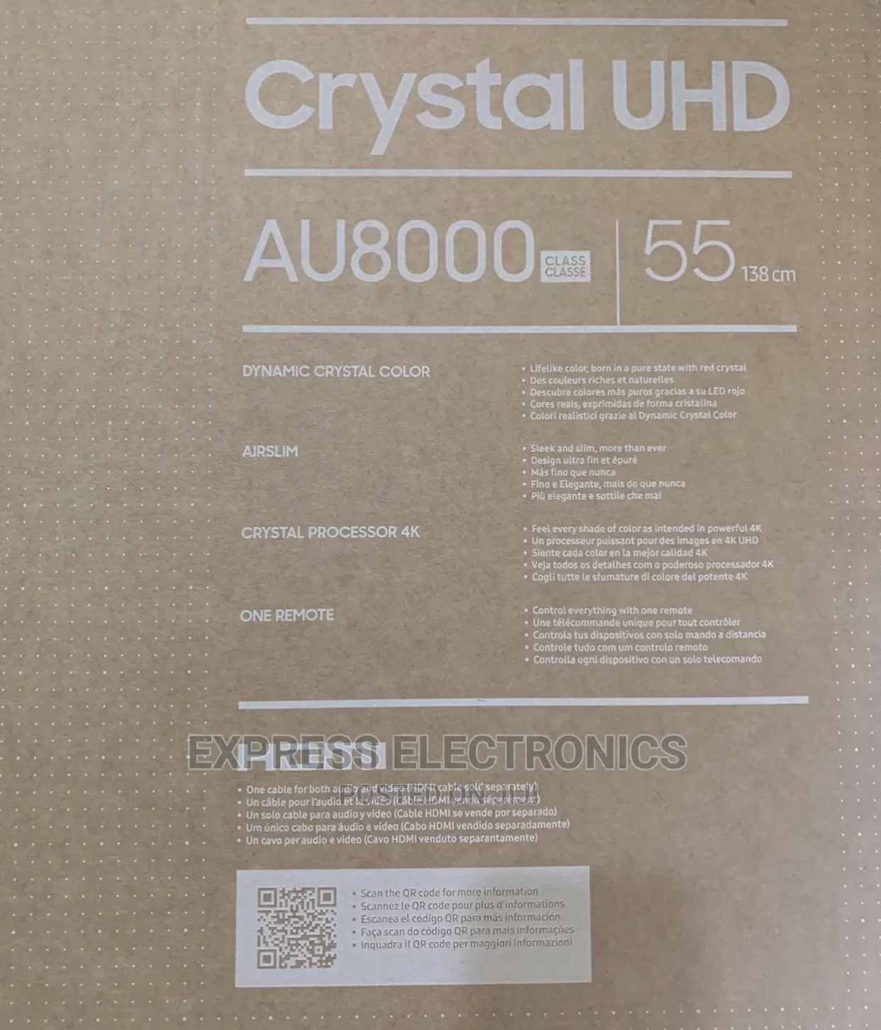 Dynamic Contrast Samsung 55”Au8000 UHD Real Smart +Dstv