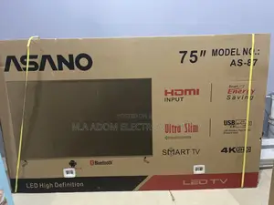+Free Wall Mount ASANO 75” Ultra Slim Framless Smart Led Tv