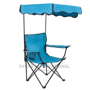 Lamberia Outdoor Camping Chair, Beach Chair W/Canopy Shade