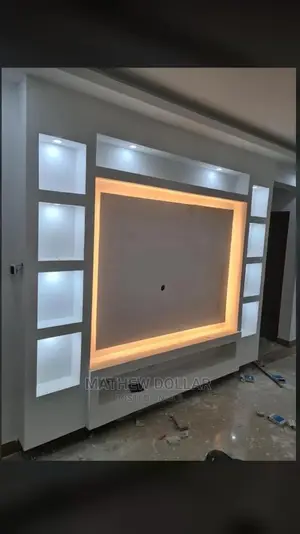 Pop Ceilings TV Stand Decor