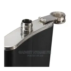 8oz Leather Stainles Steel Travel Hip Flask