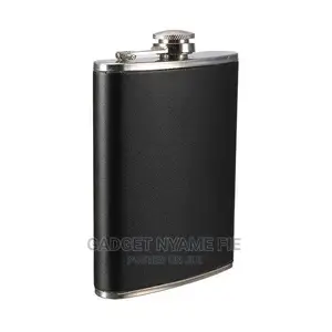 8oz Leather Stainles Steel Travel Hip Flask