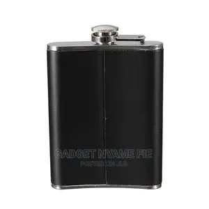 8oz Leather Stainles Steel Travel Hip Flask