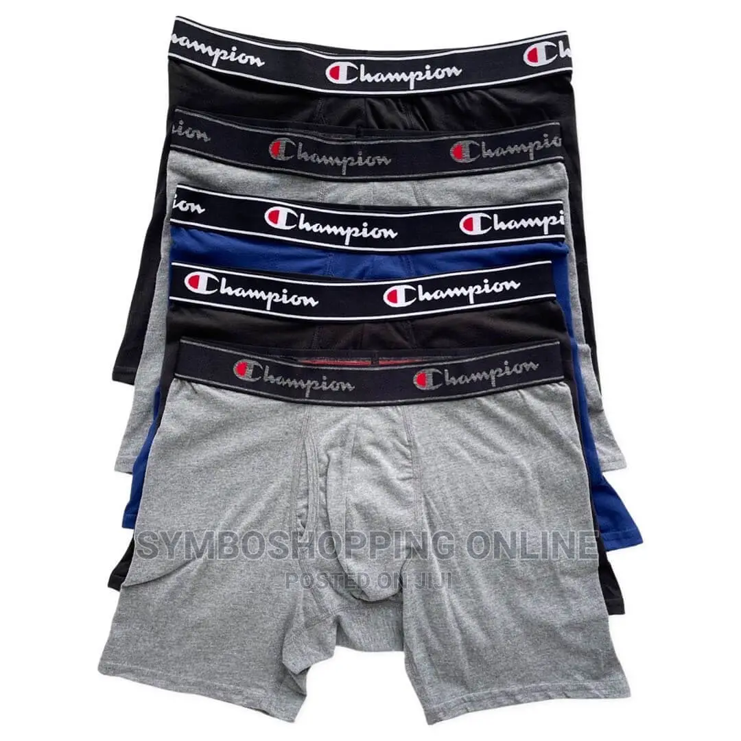 Champion Elite Boxer Briefs Large 36"-38" (5 Briefs/Pack)