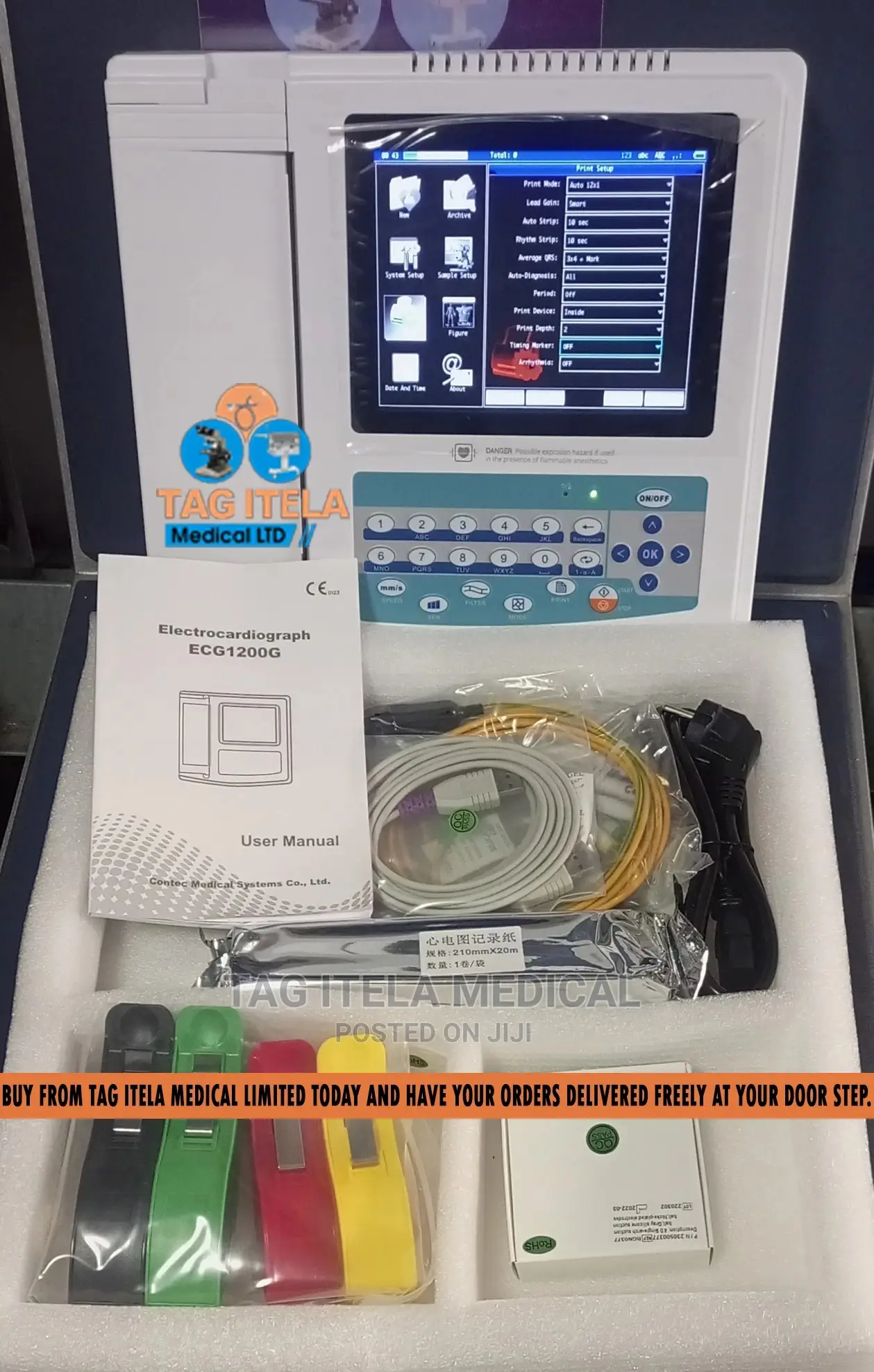 Ecg Machine (Channel 12 Full Screen)