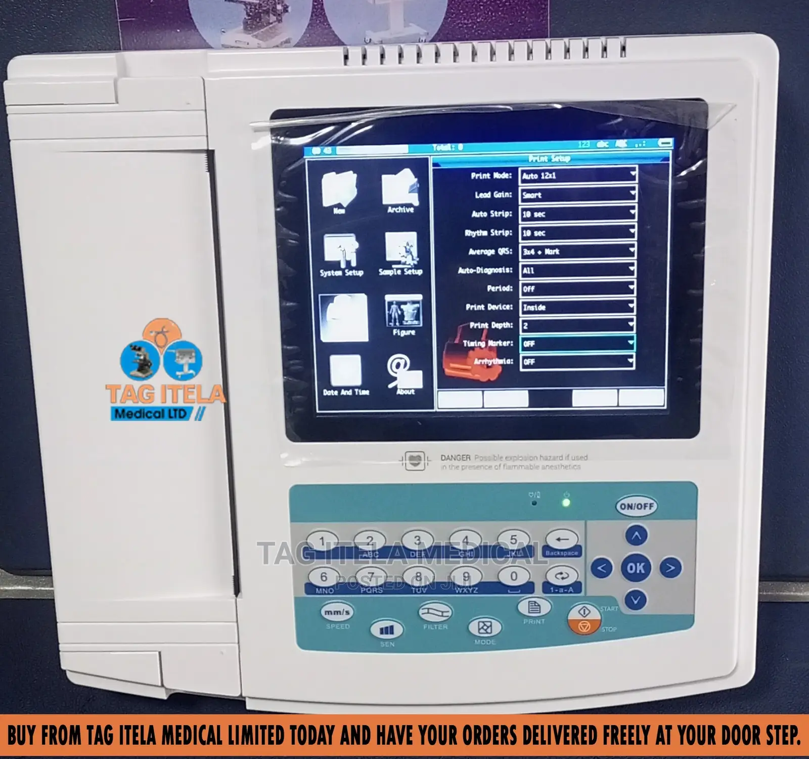 Ecg Machine (Channel 12 Full Screen)