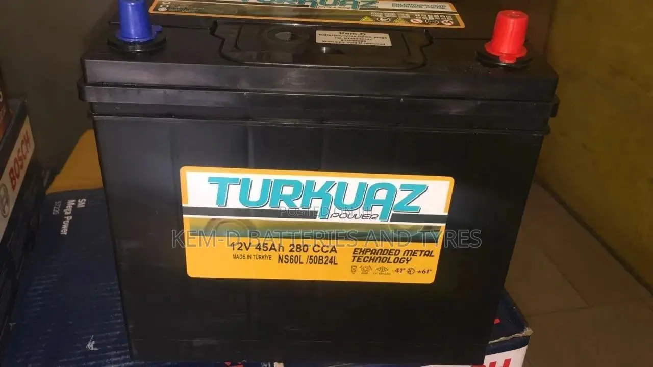 Turkuaz Car Batteries 13 Plates 45ah Slim Type