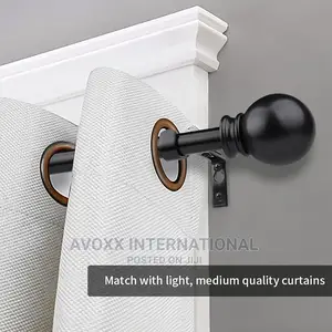 WJ Curtain Rods for Windows 28 to 48 Inches Adjustable,