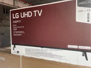 Quality Display Sleek Design LG UHD Smart 43”Up77002+Dstv