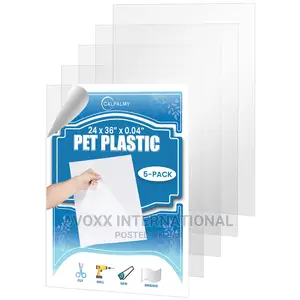 Packs of 24x36x0.03’’ PET/Plexiglass Panels Unbreakable