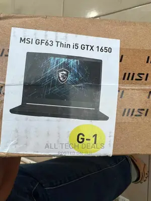 New Laptop MSI GF63 8GB Intel Core I5 SSD 256GB