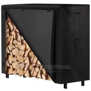Amagabeli 4ft Firewood Log Rack With Cover Combo Set
