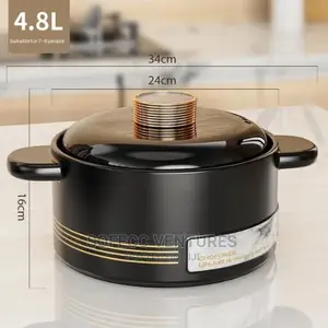4.8 Liters Black Gold Ceramic Casserole 