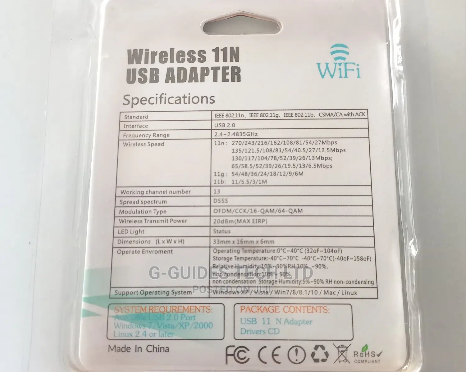 USB Wifi 300mbps Dongle Wireless 2.0 Adapter LV-UW03 802.11N