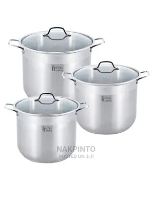 16L,19L 22.5liters 3 Set Long Saucepan Stainless Steel Pot