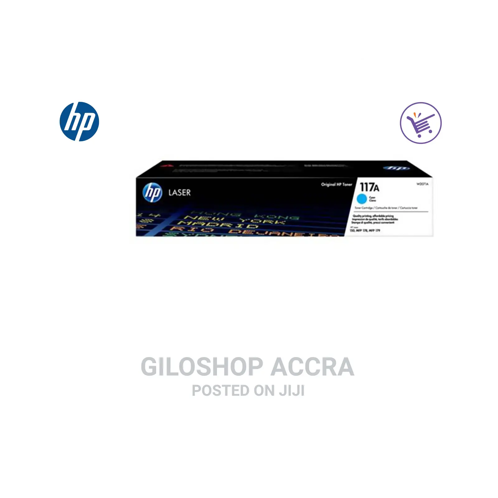 Hp W2072a 117a Original Laser Toner Cartridge Cyan