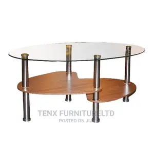 COFFEE TABLE (Glass, Metal and Wood)