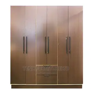Wardrobe (Dark Brown Wood Grain Color Finish)