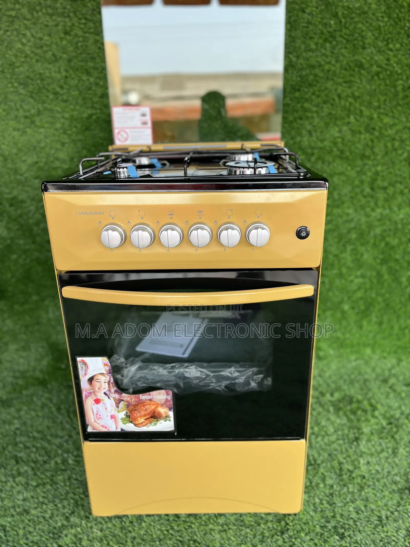 With Double Grid Volcano 4 Burner Cooker With Oven /Grill