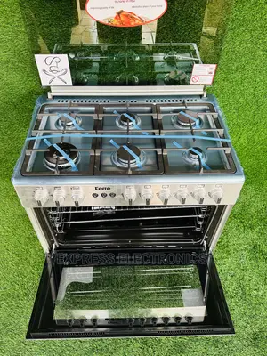 6burner Ferre Grill Oven Stove Cooker Glass Lid With Knobs