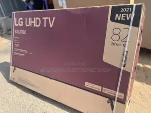 Lg 82”UHD Smart Tv Plus Free 400watts Lg Sound Bar