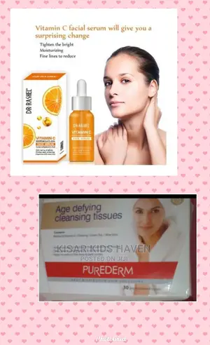 Dr Rashel Vitamin C Serum Plue Free Facial Wipes