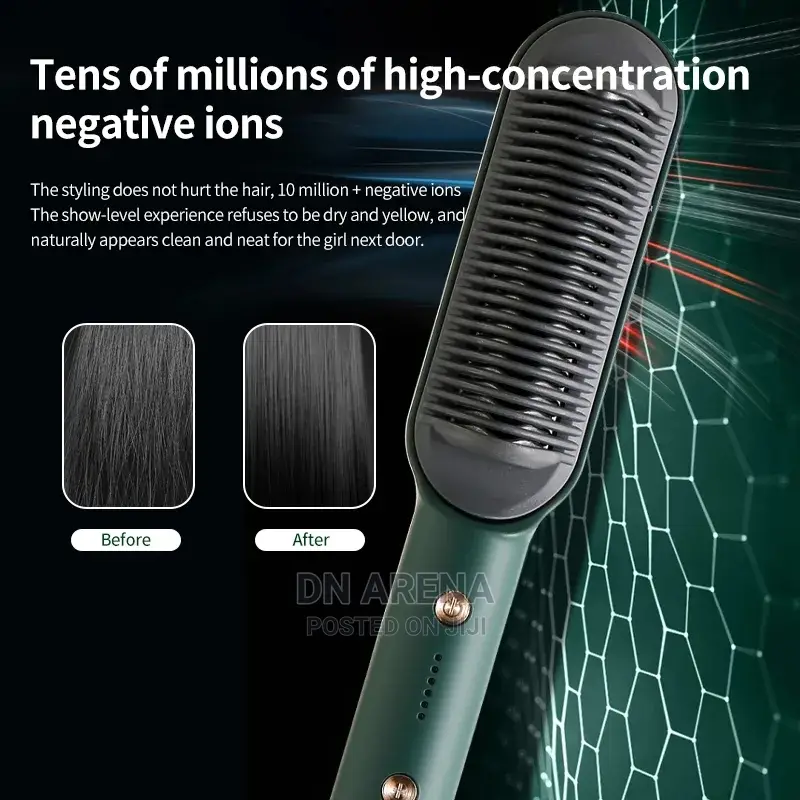 2 in 1 Hot Hair Straightener Brush Comb