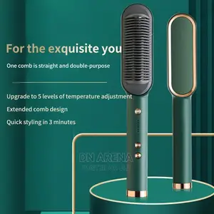 2 in 1 Hot Hair Straightener Brush Comb