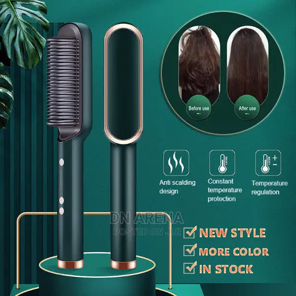 2 in 1 Hot Hair Straightener Brush Comb