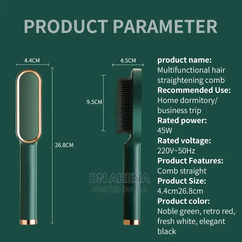 2 in 1 Hot Hair Straightener Brush Comb