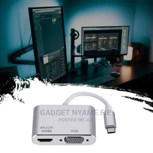 Type C HDMI Converter Support USB-C to VGA Port Adapter Hub
