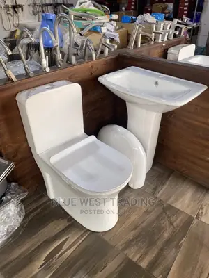 Water Closet With Basin Stand (Master Bedroom)
