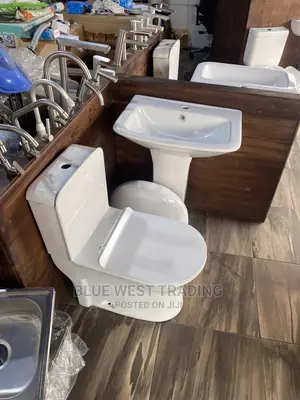 Water Closet With Basin Stand (Master Bedroom)