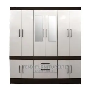 Wardrobe With (Two Hanging Mirror)Shoe Storage Compartments