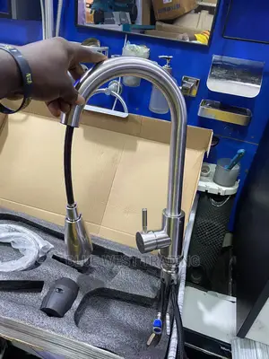 Pull Out Sink Tap (Hot and Cold) Grey