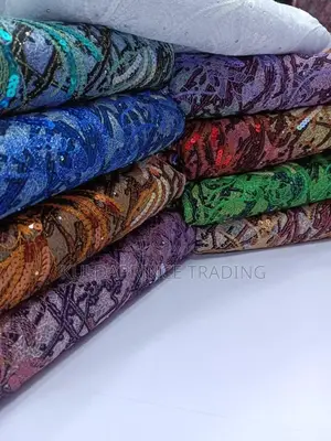 High Quality African Lace Fabric With Sequins For Unisex.