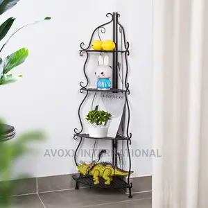 CNNINGYI Display Shelf,Tall Matel Corner Shelf Stand,4 Tier