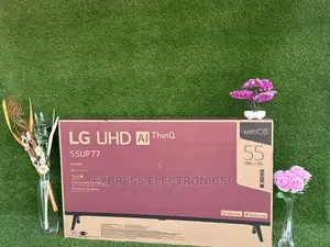 Wide Realistic Color LG 55”UHD Smart Up77 Sleek Design Tv