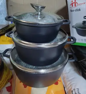 Non Stick Coating Cookware Pots (3 Sets)