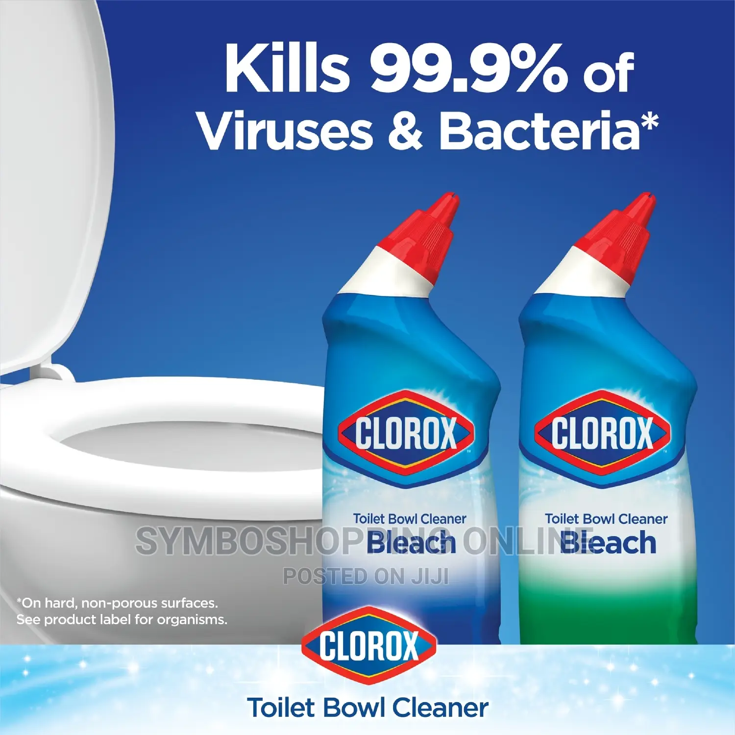 Clorox Toilet Bowl Cleaner W/Bleach, Rain Clean, 24 Fl Oz