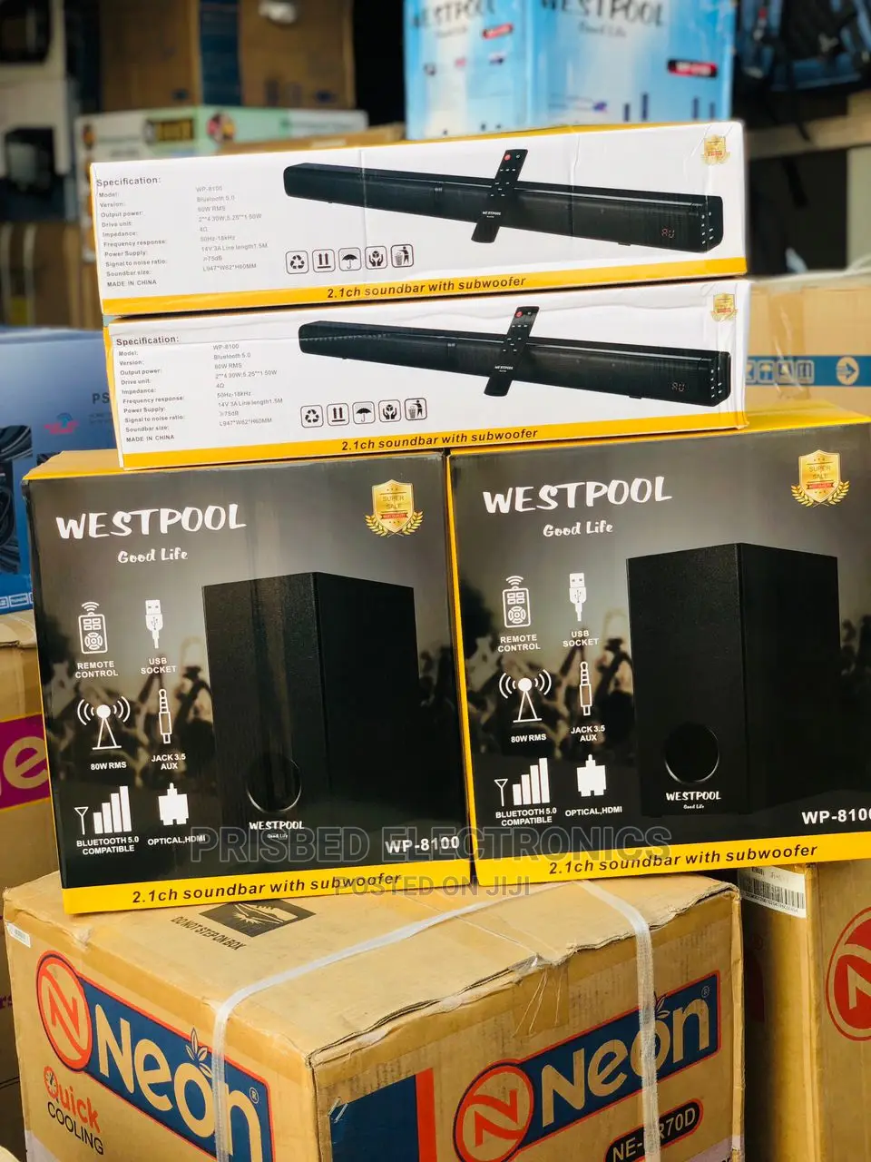 Westpool Durable Sound Bar 2.1ch With Sub Woofer