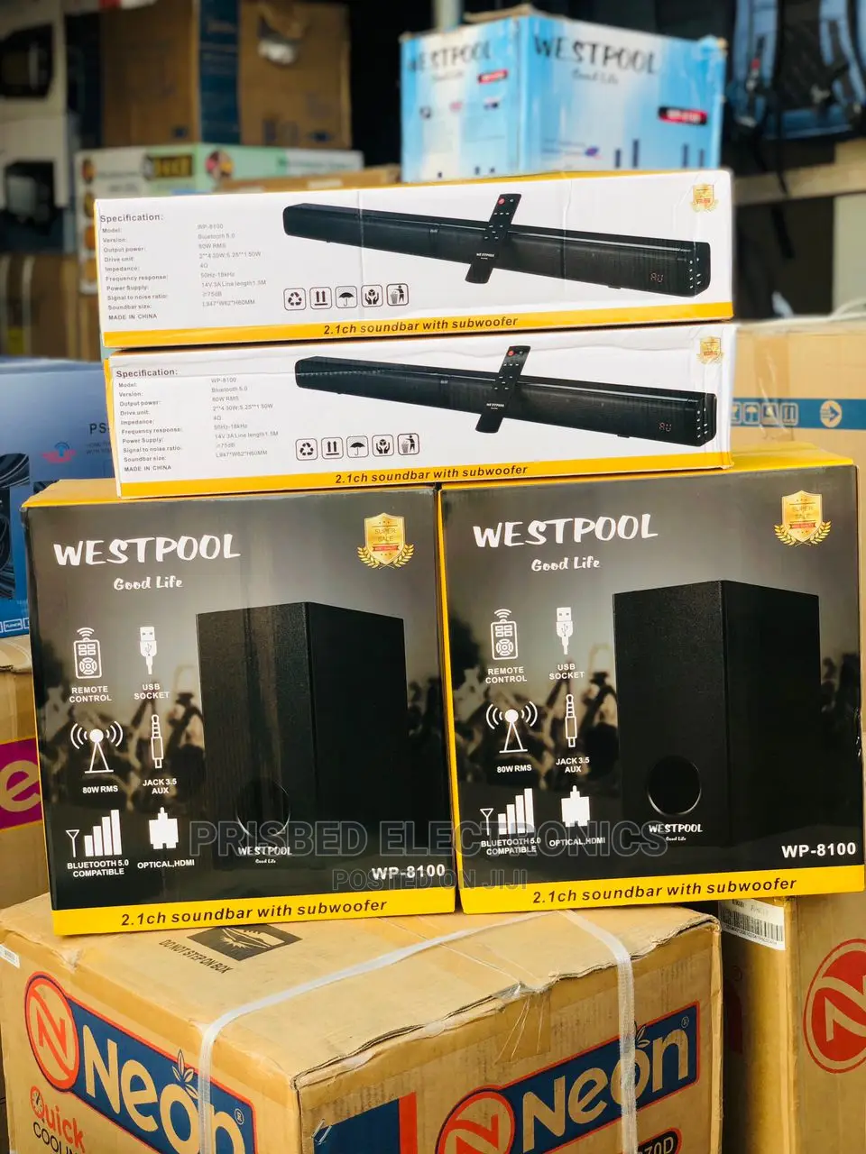 Westpool Durable Sound Bar 2.1ch With Sub Woofer