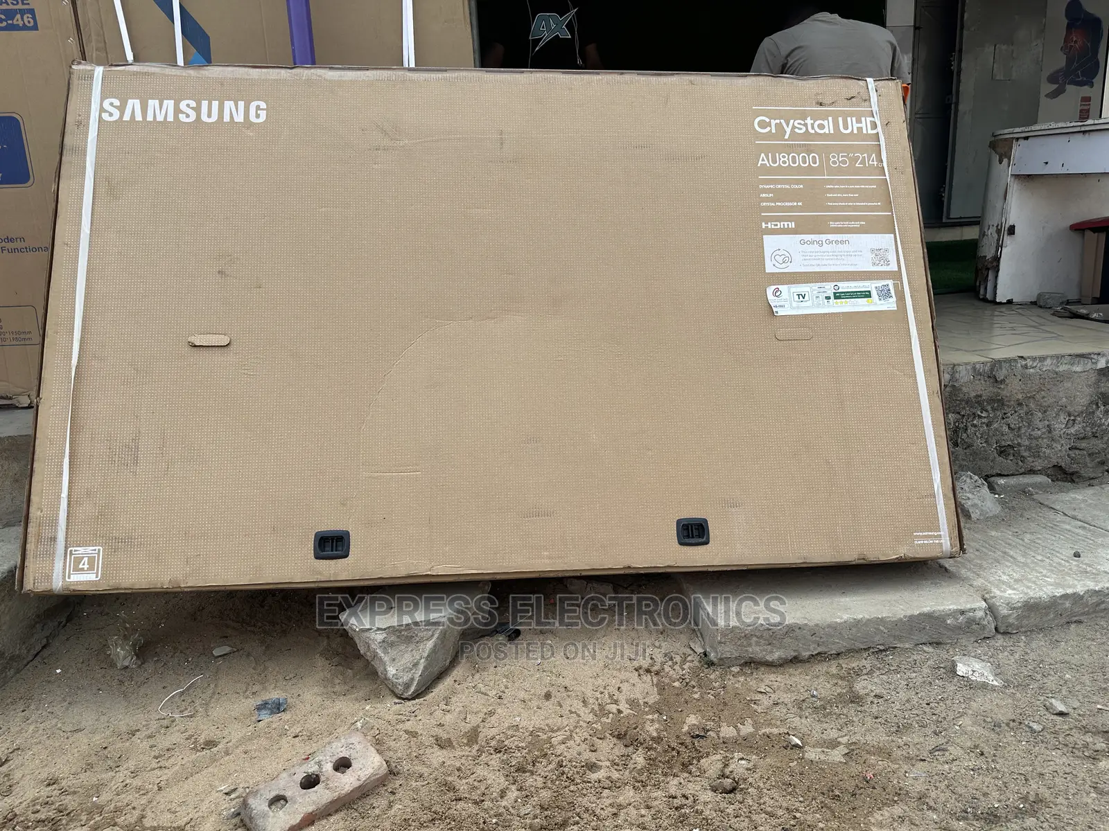 Streaming Netflix and More on 85” UHD Samsung Au8000