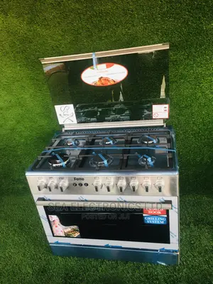 Easy Operation Ferre 6 Gas Cooker With Oven and Grill Black