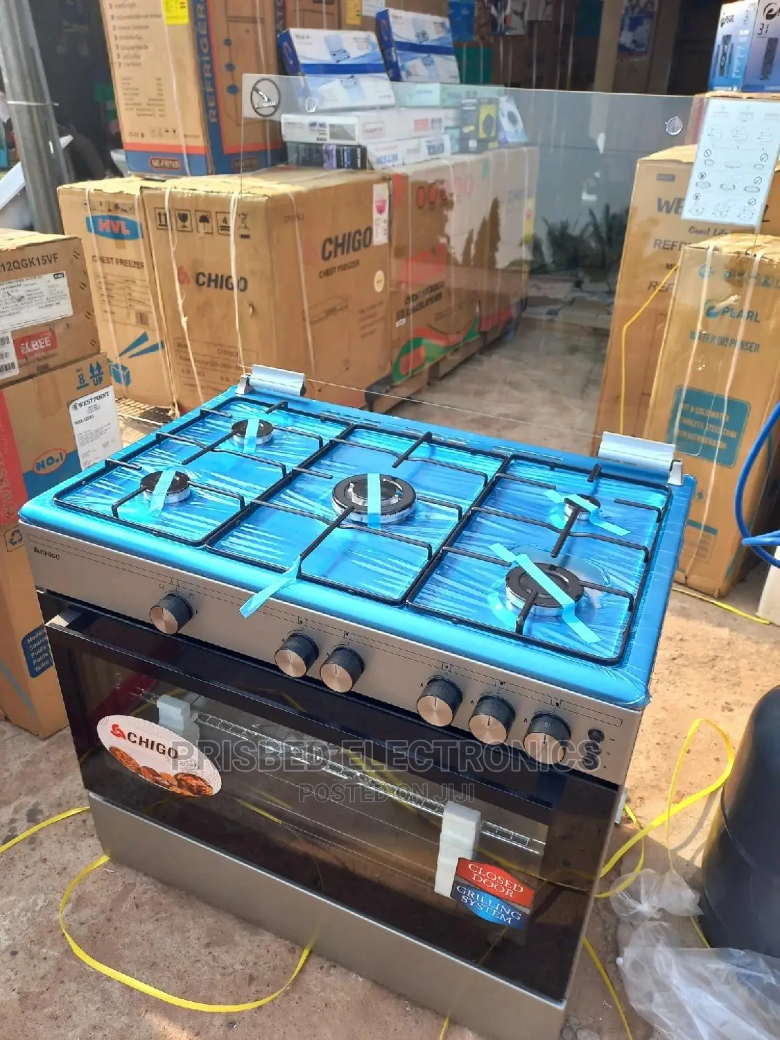 Chigo 5burner Gas Cooker 90*60 With Grill and Oven