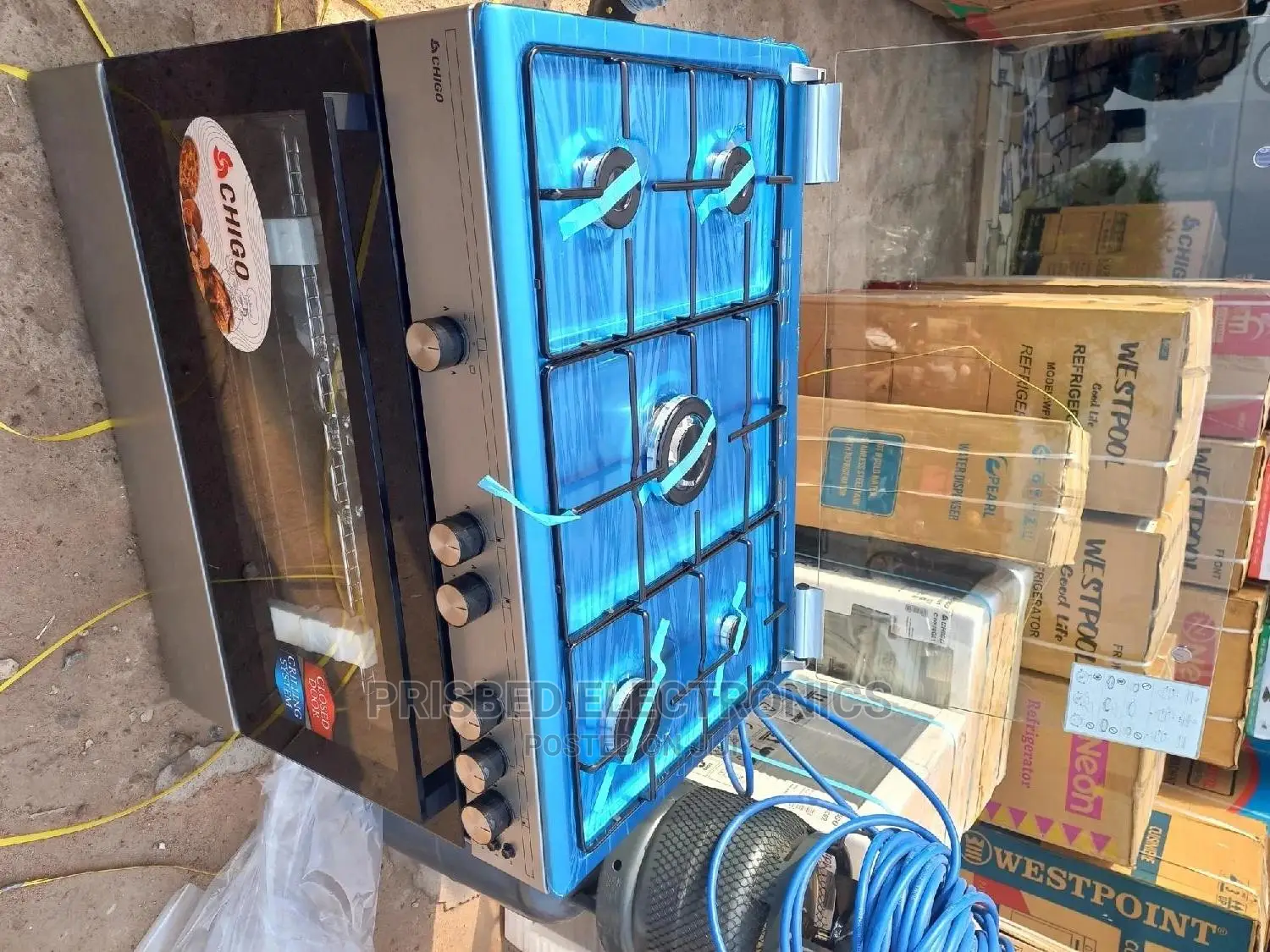 Chigo 5burner Gas Cooker 90*60 With Grill and Oven